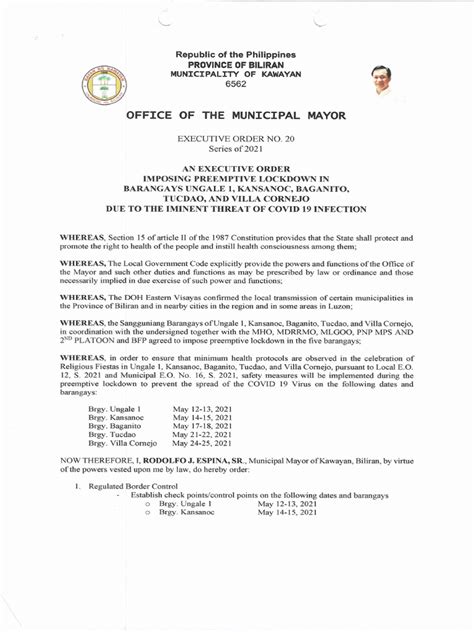 section 1608 cmta|Executive Order No. 20 .